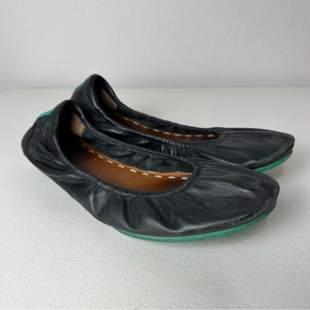 Tieks Black Foldable Flexible Ballet Flats Size 10
